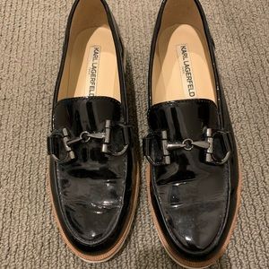 Black Karl Lagerfeld loafers